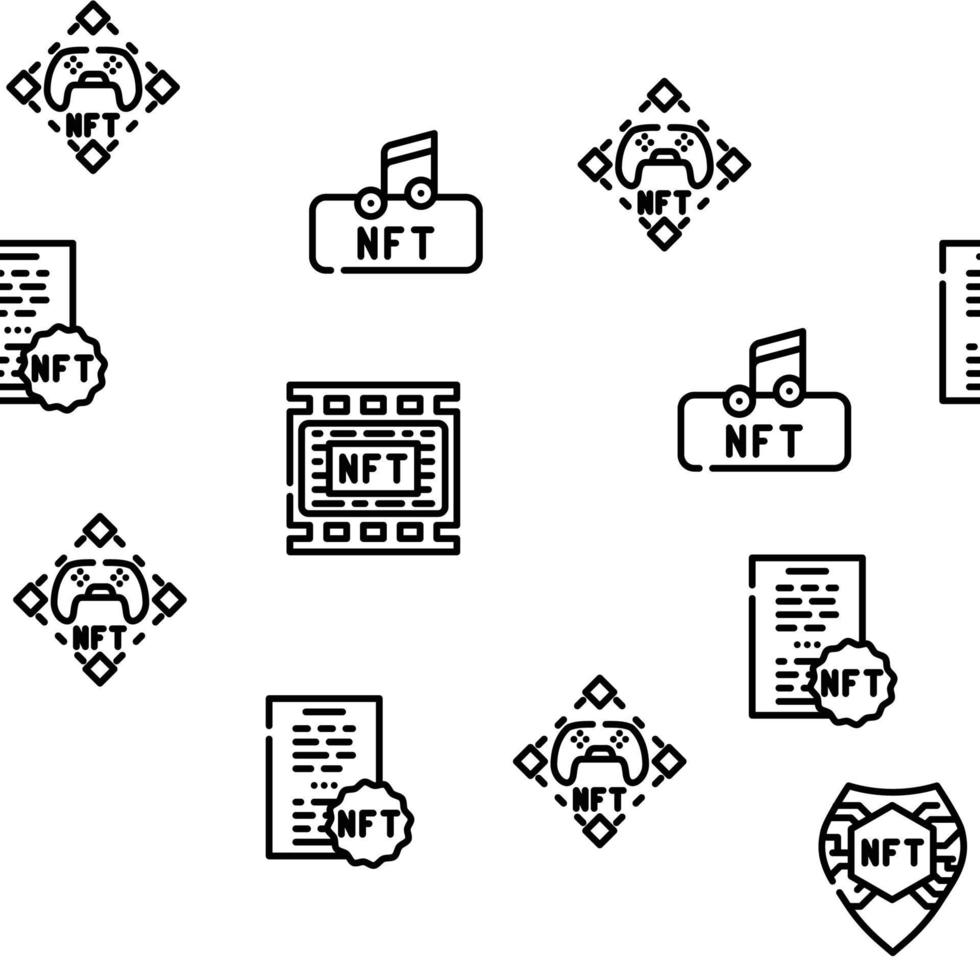 nft digitaal technologie vector naadloos patroon