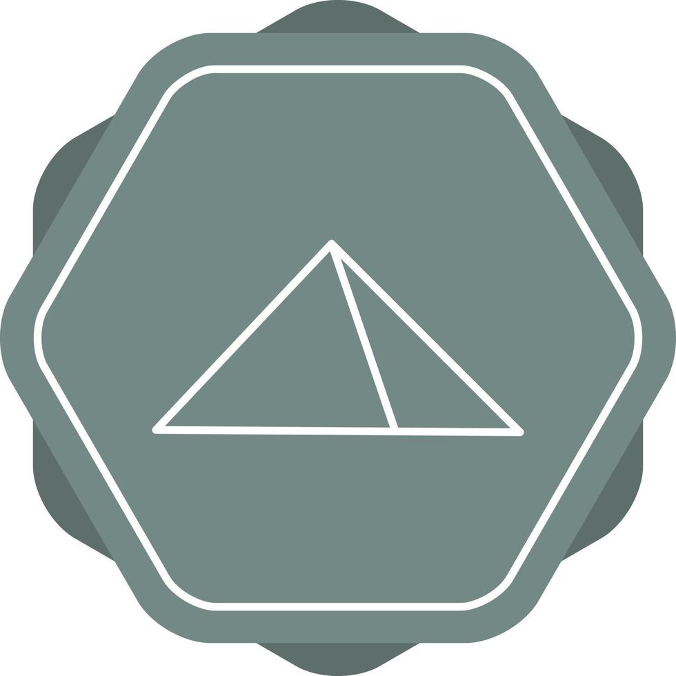 mooi piramide lijn vector icoon