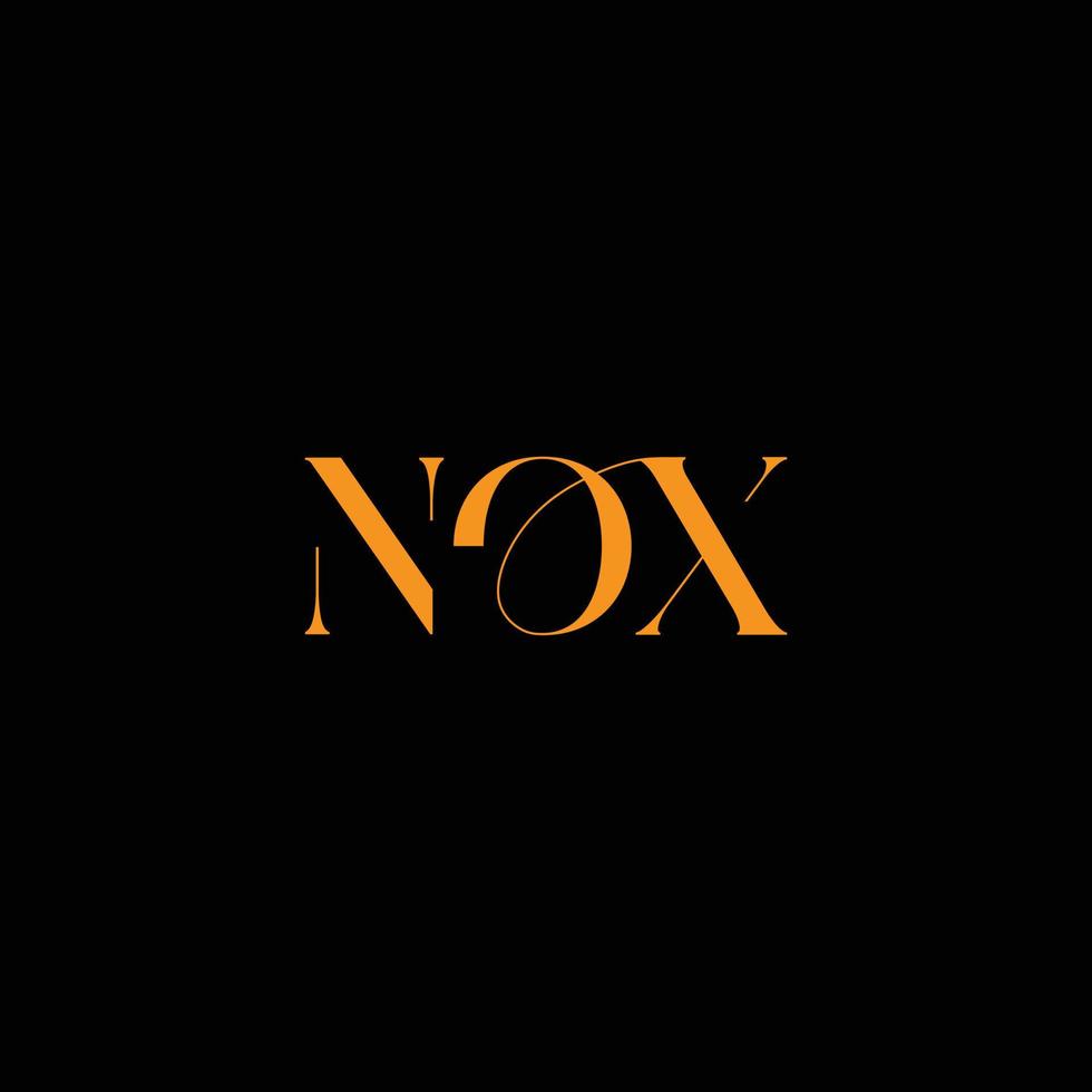 nox brief logo ontwerp, nox vector logo, nox met vorm geven aan, nox sjabloon met bij elkaar passen kleur, nox logo gemakkelijk, elegant, nox luxueus logo, nox vector pro, nox typografie,