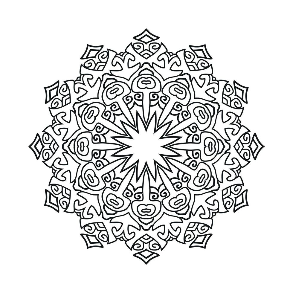 zwart en wit bloem mandala ontwerpen vector