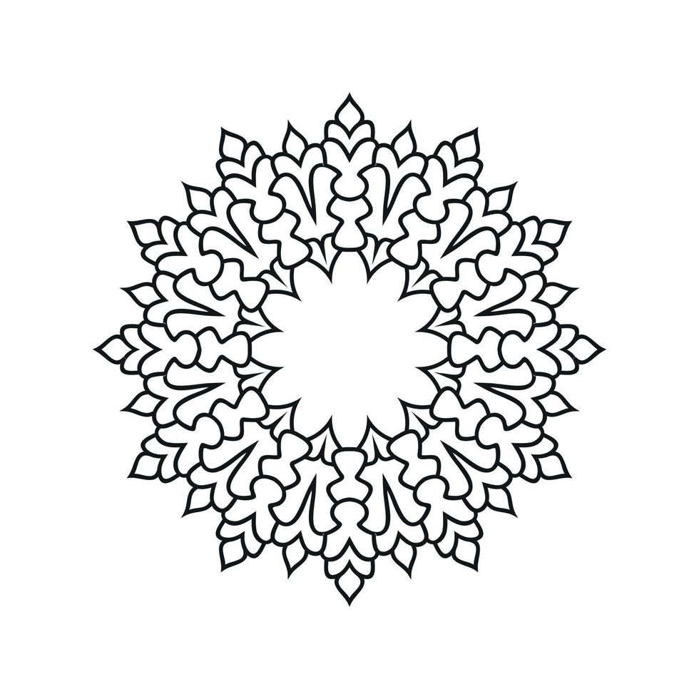 zwart en wit bloem mandala ontwerpen. nieuw mandala kunst vector illustratie