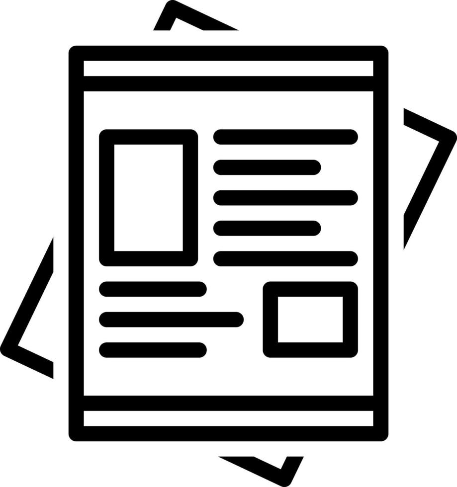 lijnpictogram voor notities vector