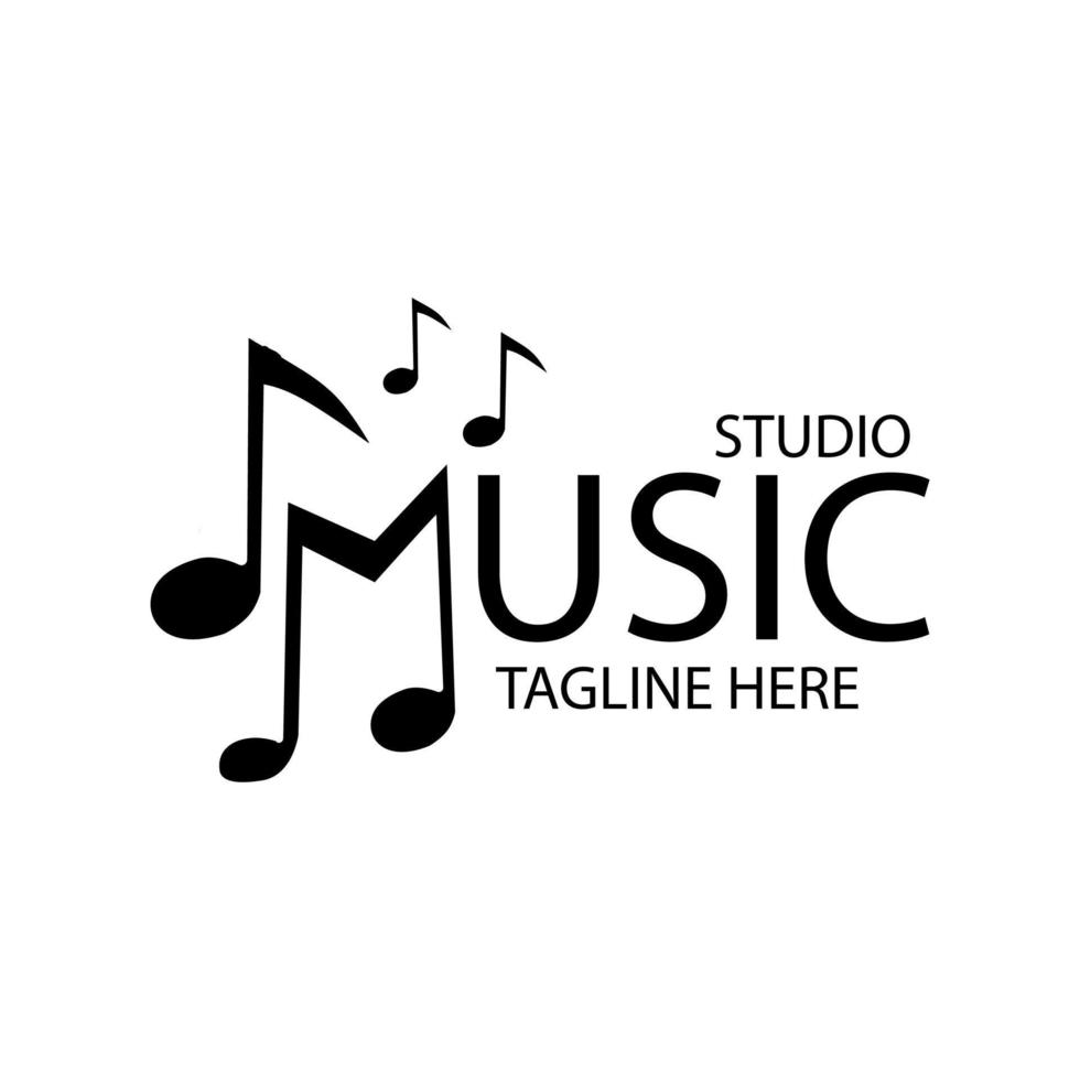 muziek- logo typografie vector