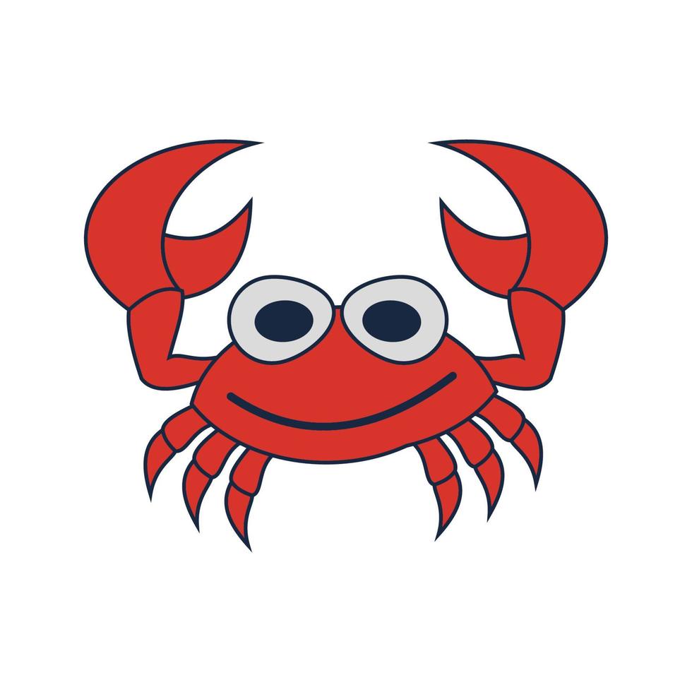 krab vector illustratie ontwerp icoon