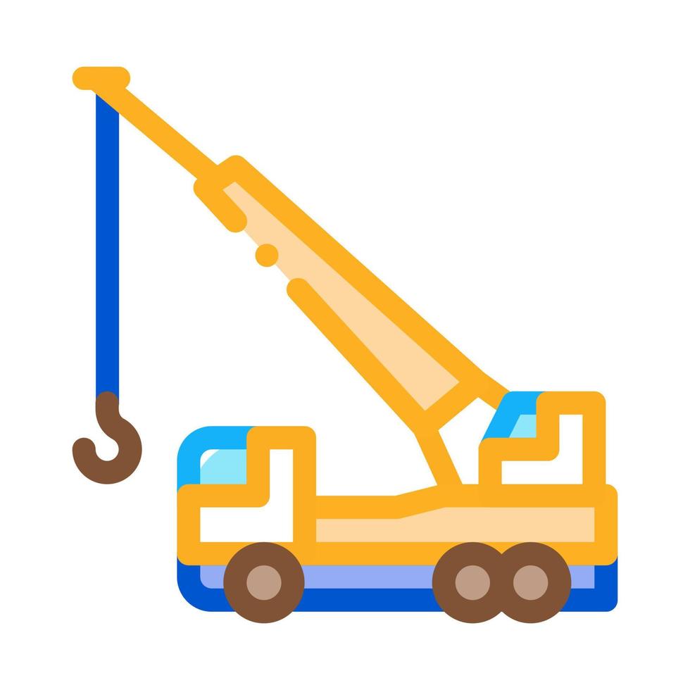 kraan hydraulisch uitrusting icoon vector schets illustratie