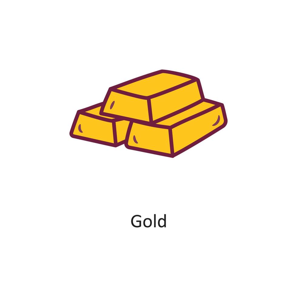 goud vector gevulde schets icoon ontwerp illustratie. gaming symbool Aan wit achtergrond eps 10 het dossier