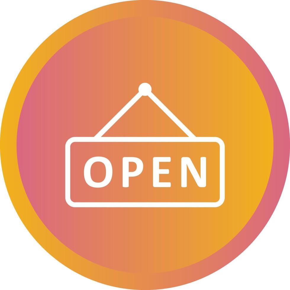 mooi Open label vector lijn icoon