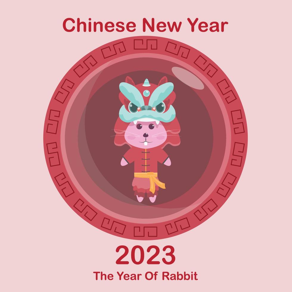 2023 jaar van de konijn Chinese nieuw jaar viering vector