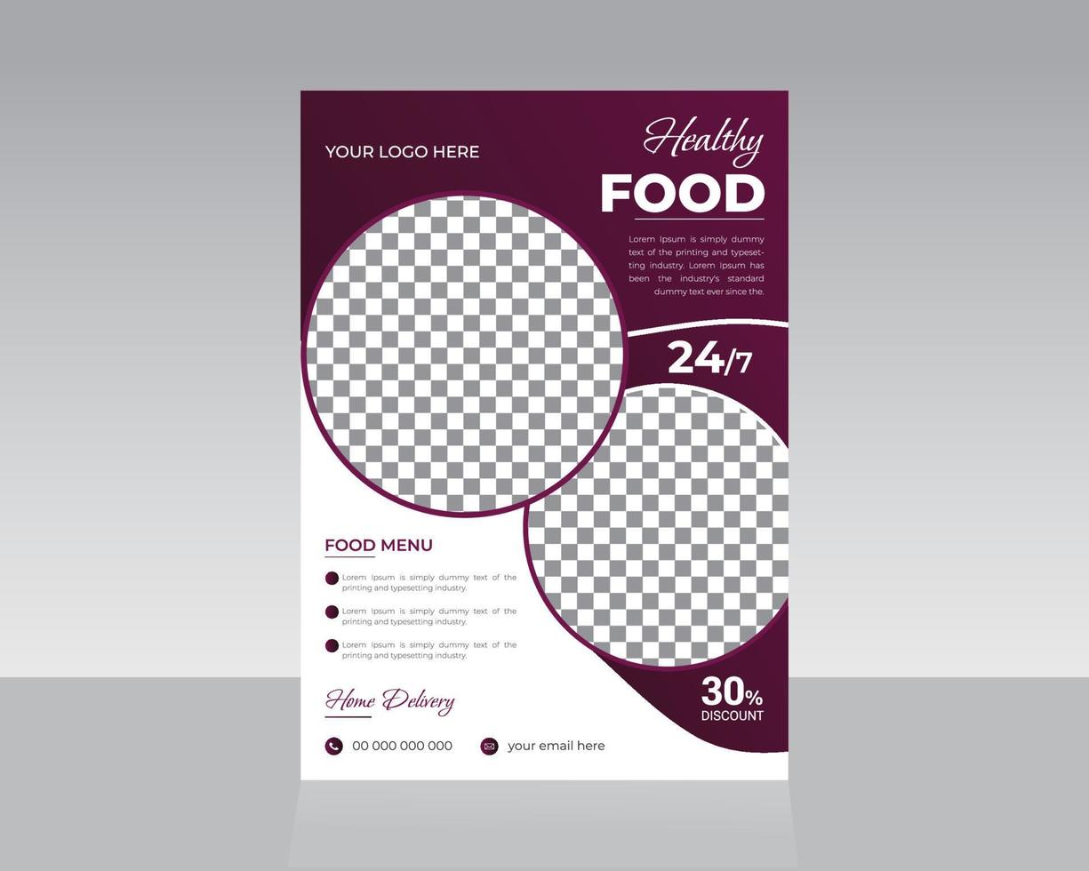 heerlijk voedsel folder sjabloon ontwerp vector