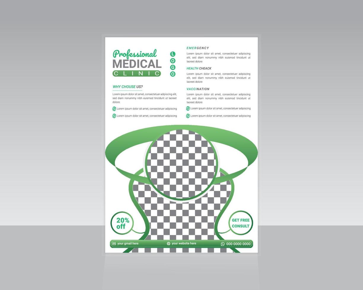 medisch of gezondheidszorg folder sjabloon ontwerp vector