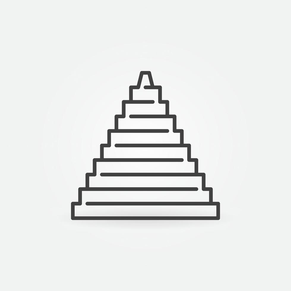 Egyptische piramide vector concept schets meetkundig minimaal icoon