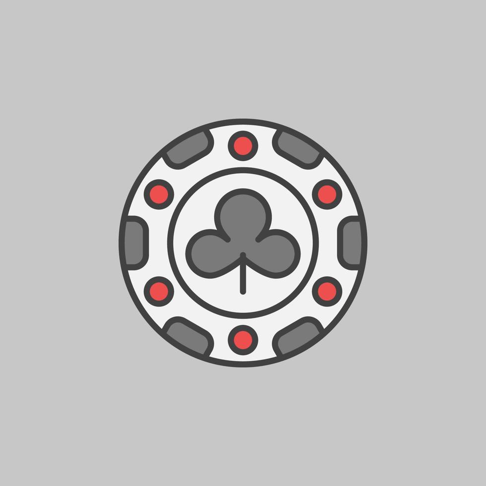 Clubs casino spaander vector concept gekleurde icoon of logo