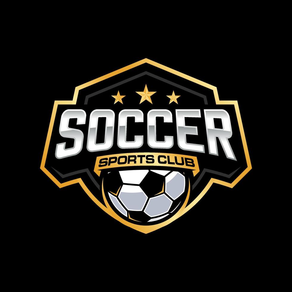 voetbal voetbal badge logo ontwerpsjablonen. sport team identiteit vectorillustratie. vector