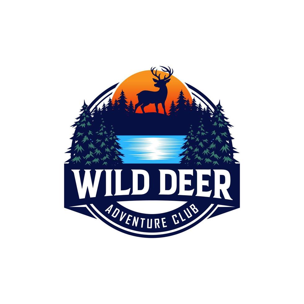 wild hert insigne logo vector illustratie