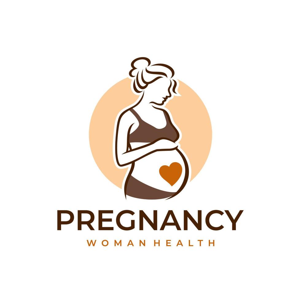 zwangerschap zwanger vrouw moederlijk logo vector icoon illustratie