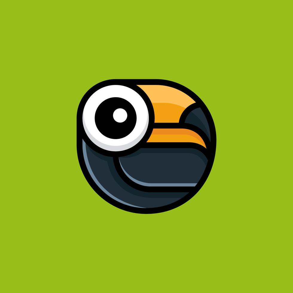 mooi toekan vogel logo ontwerp vector sjabloon