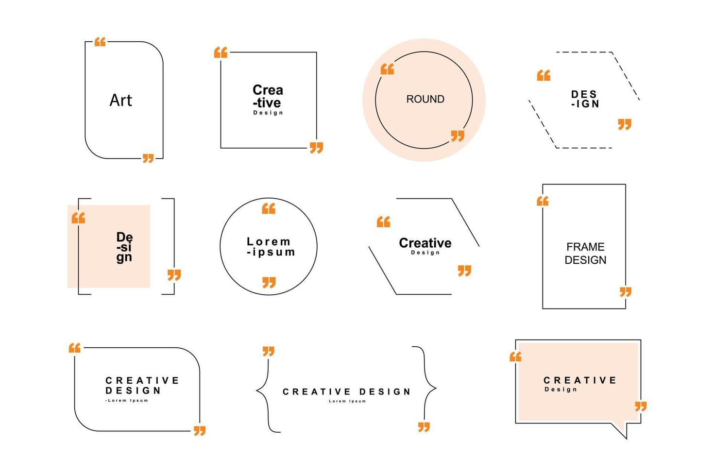 gemakkelijk en schoon kopiëren ruimte ontwerp. minimaal lijn kunst ontwerp voor tittel, bubbel tekst en hoogtepunt vector