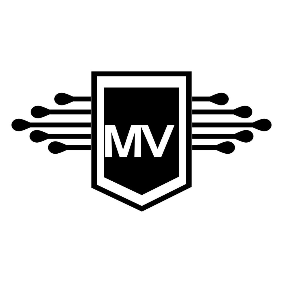 mv brief logo ontwerp.mv creatief eerste mv brief logo ontwerp . mv creatief initialen brief logo concept. vector