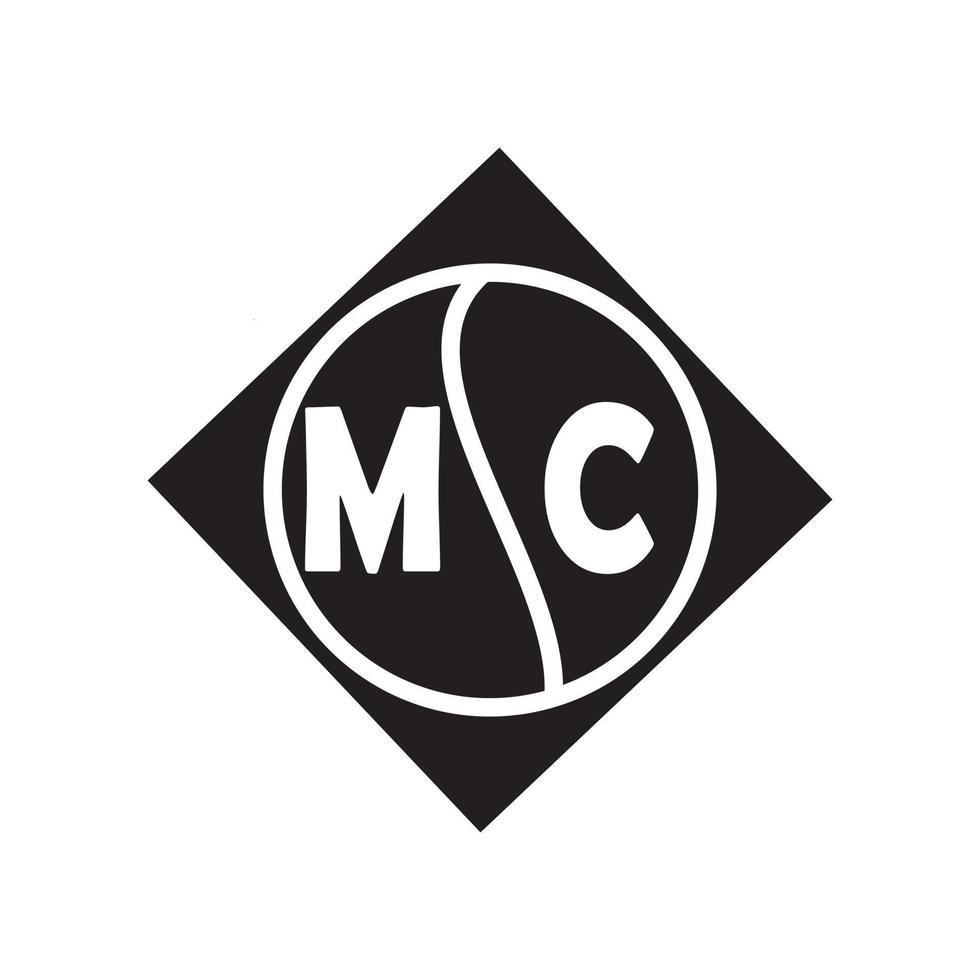 mc brief logo ontwerp.mc creatief eerste mc brief logo ontwerp . mc creatief initialen brief logo concept. vector