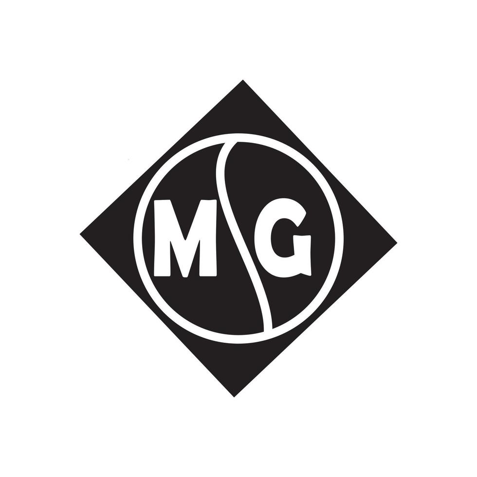 mg brief logo ontwerp.mg creatief eerste mg brief logo ontwerp . mg creatief initialen brief logo concept. vector