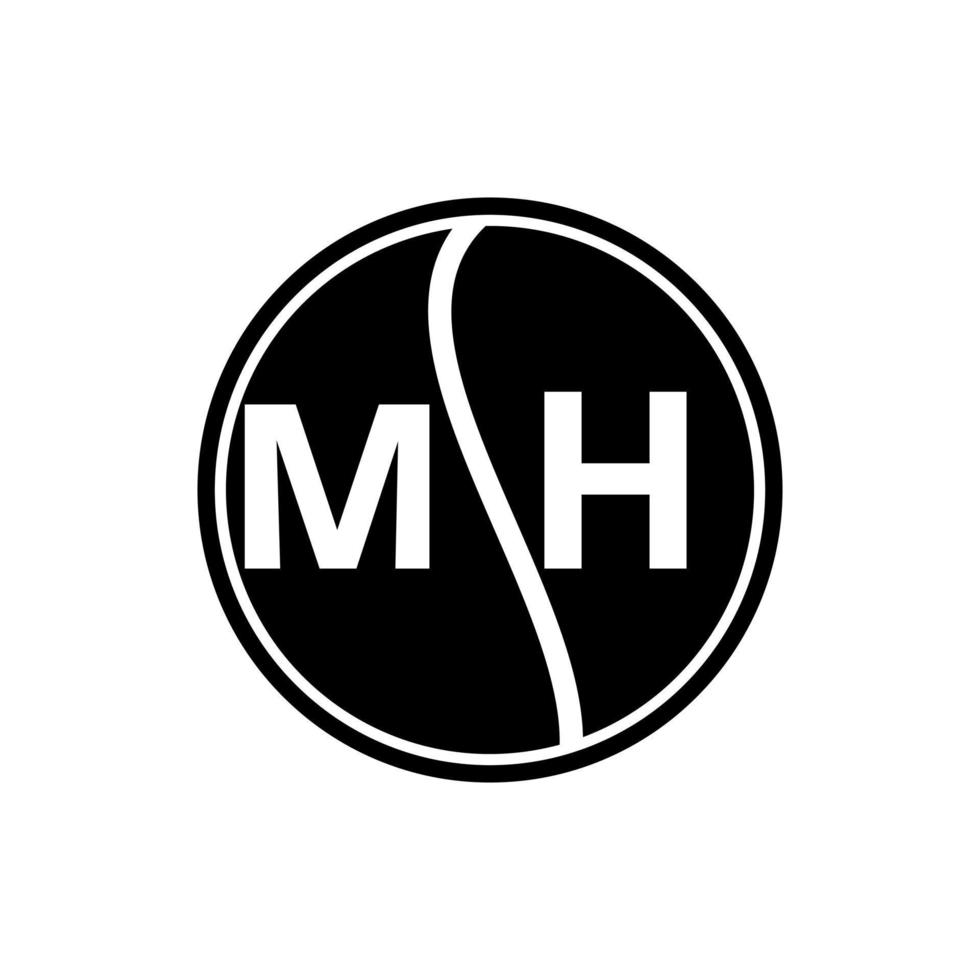 mh brief logo ontwerp.mh creatief eerste mh brief logo ontwerp . mh creatief initialen brief logo concept. vector