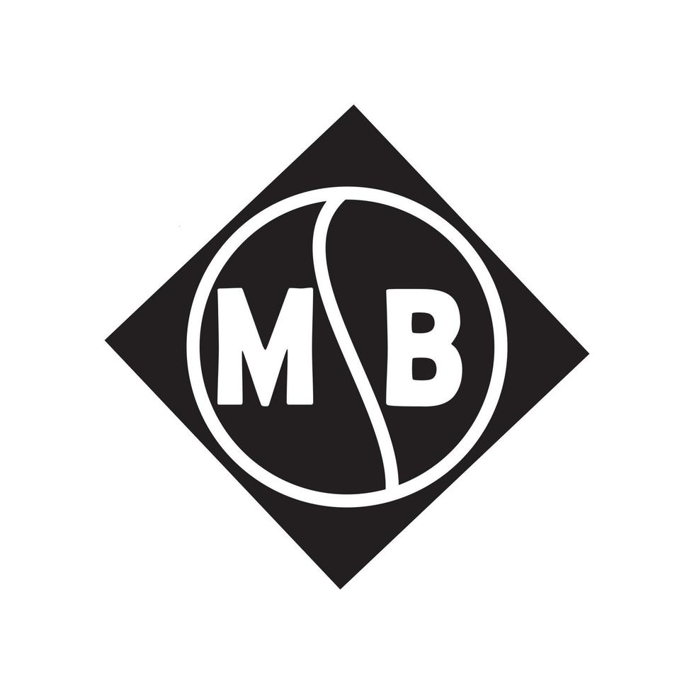 mb brief logo ontwerp.mb creatief eerste mb brief logo ontwerp . mb creatief initialen brief logo concept. vector