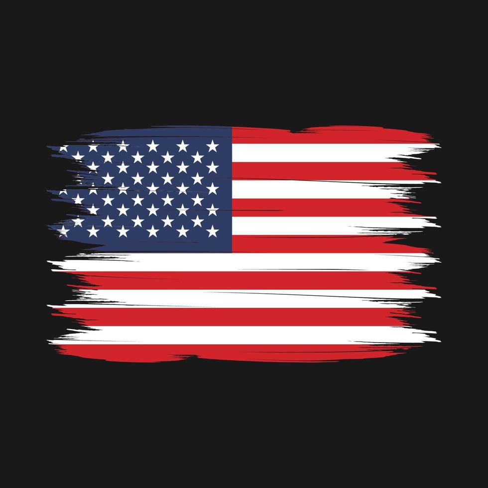 Amerikaans vlag borstel vector