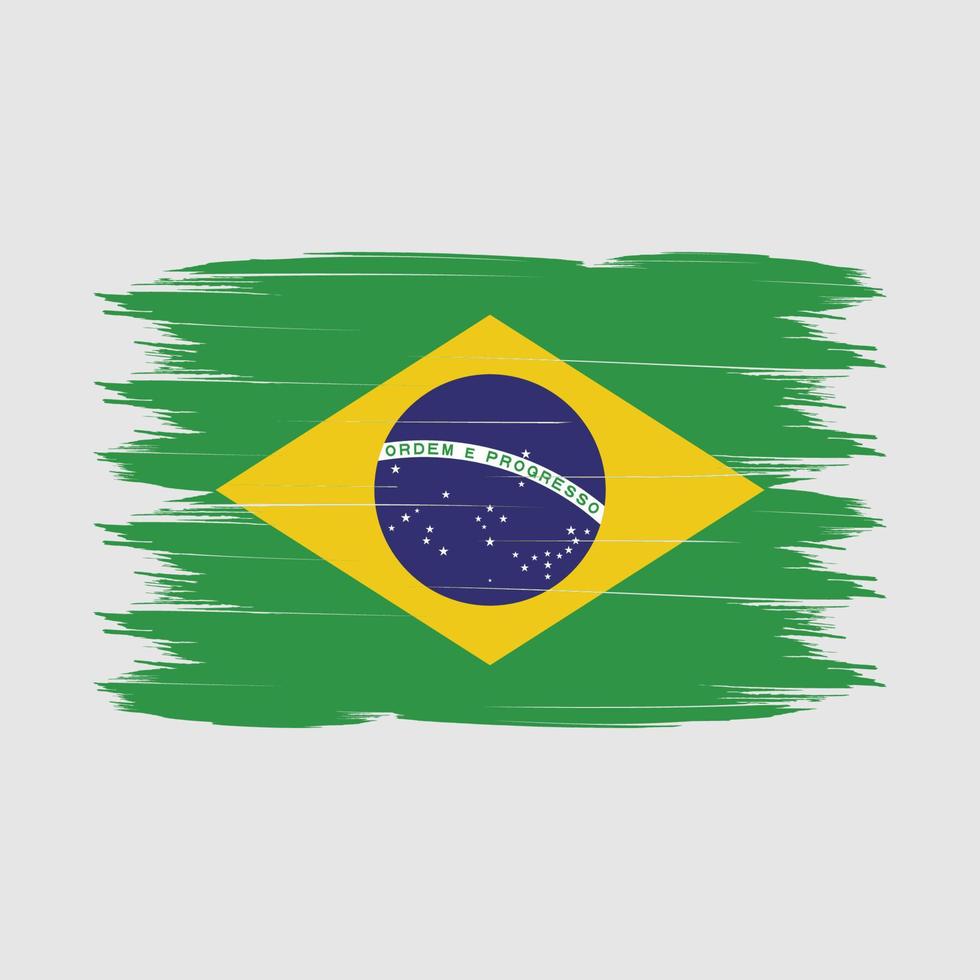 Brazilië vlag borstel vector