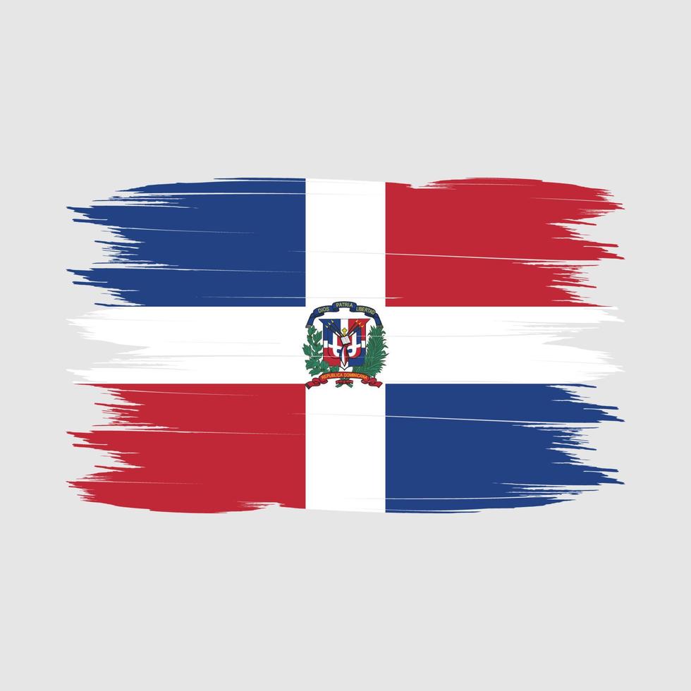 dominicaans republiek vlag borstel vector