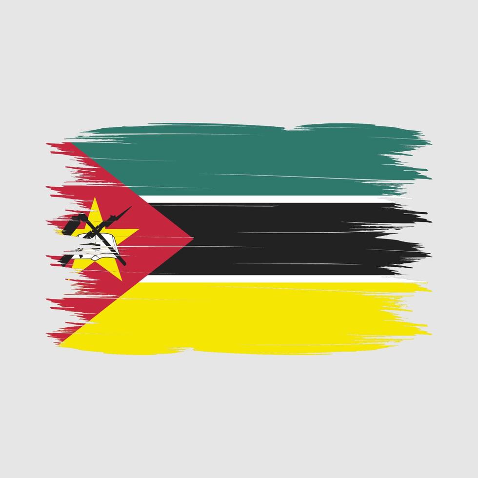 Mozambique vlag borstel vector