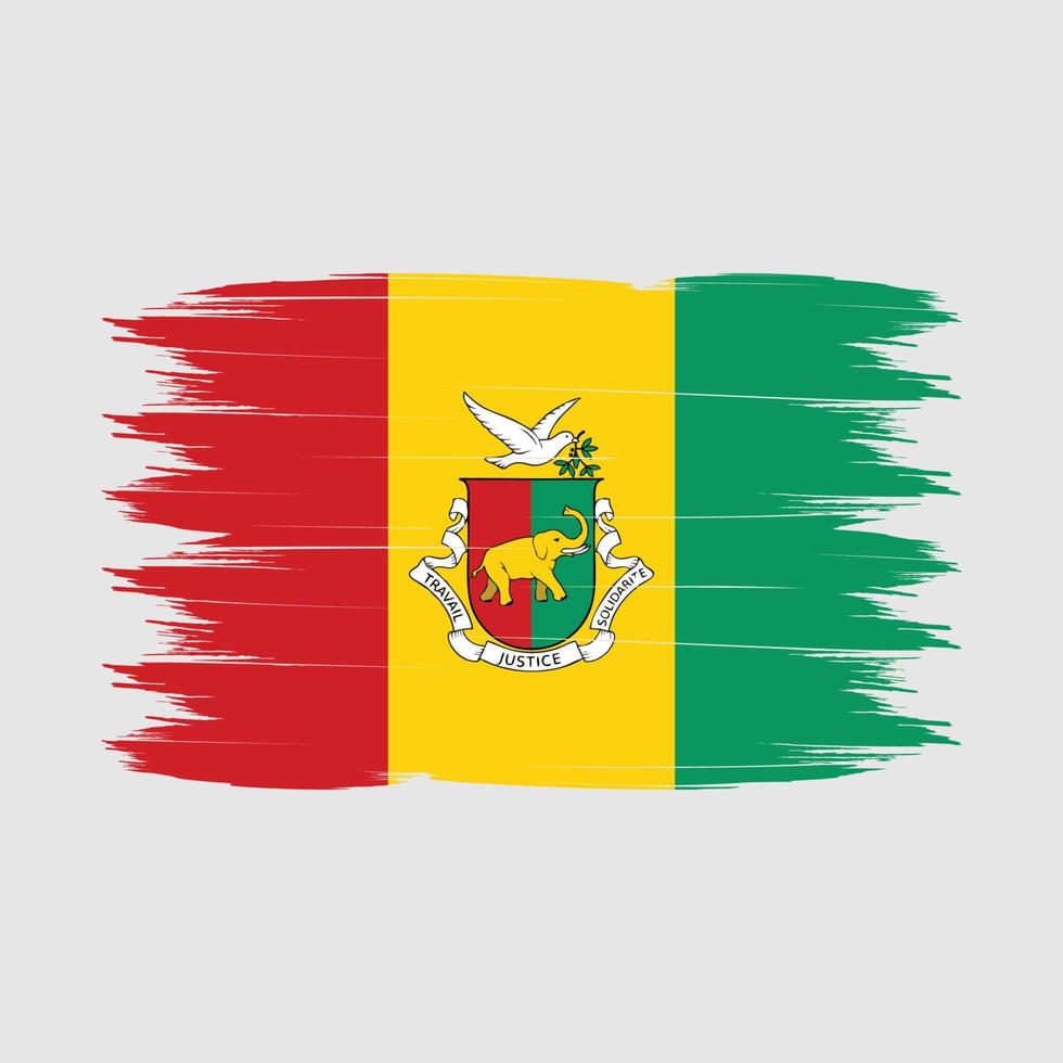 Guinea vlag borstel vector