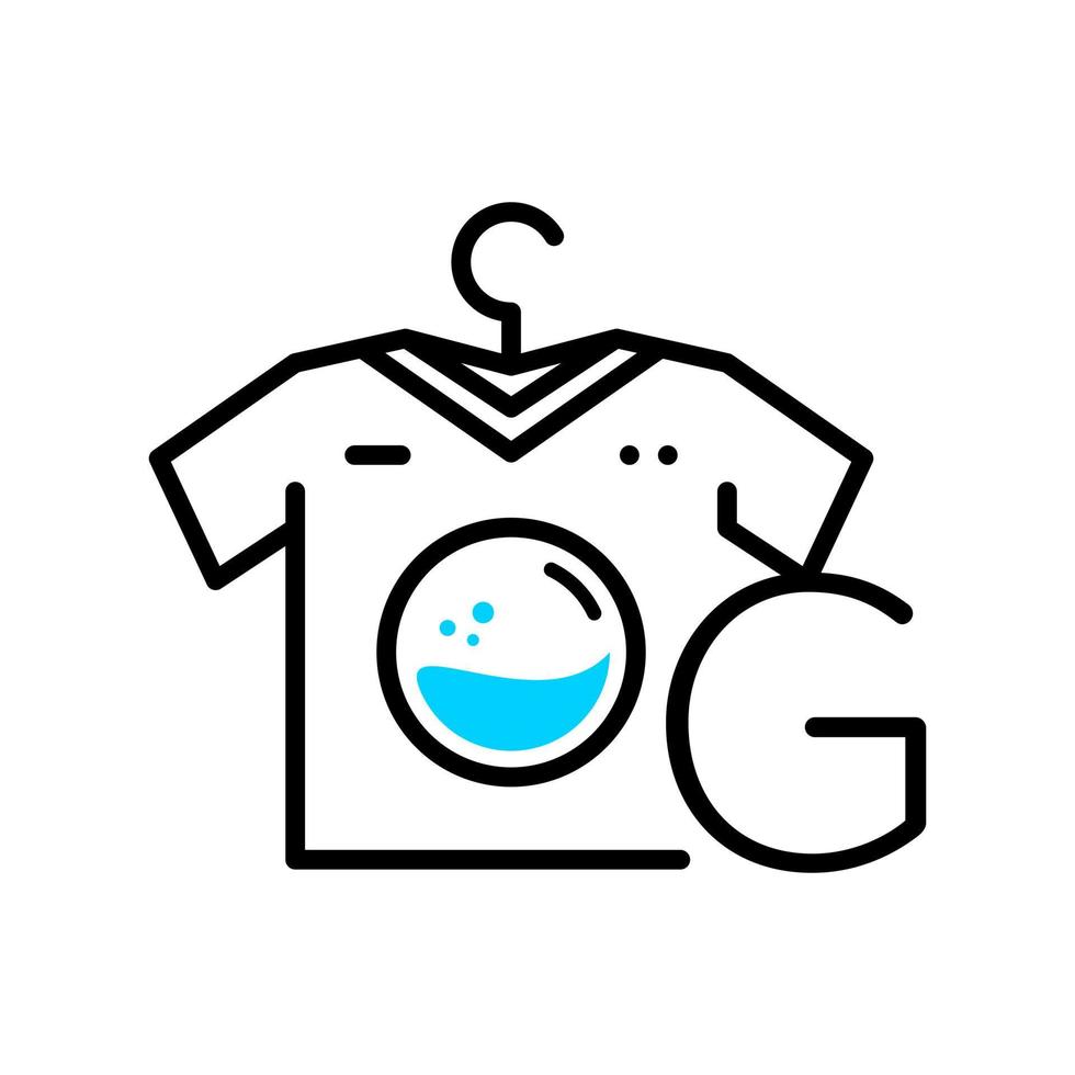 eerste g wasserij logo vector