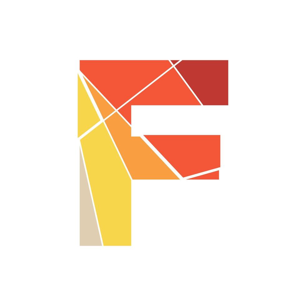 eerste f mozaïek- logo vector