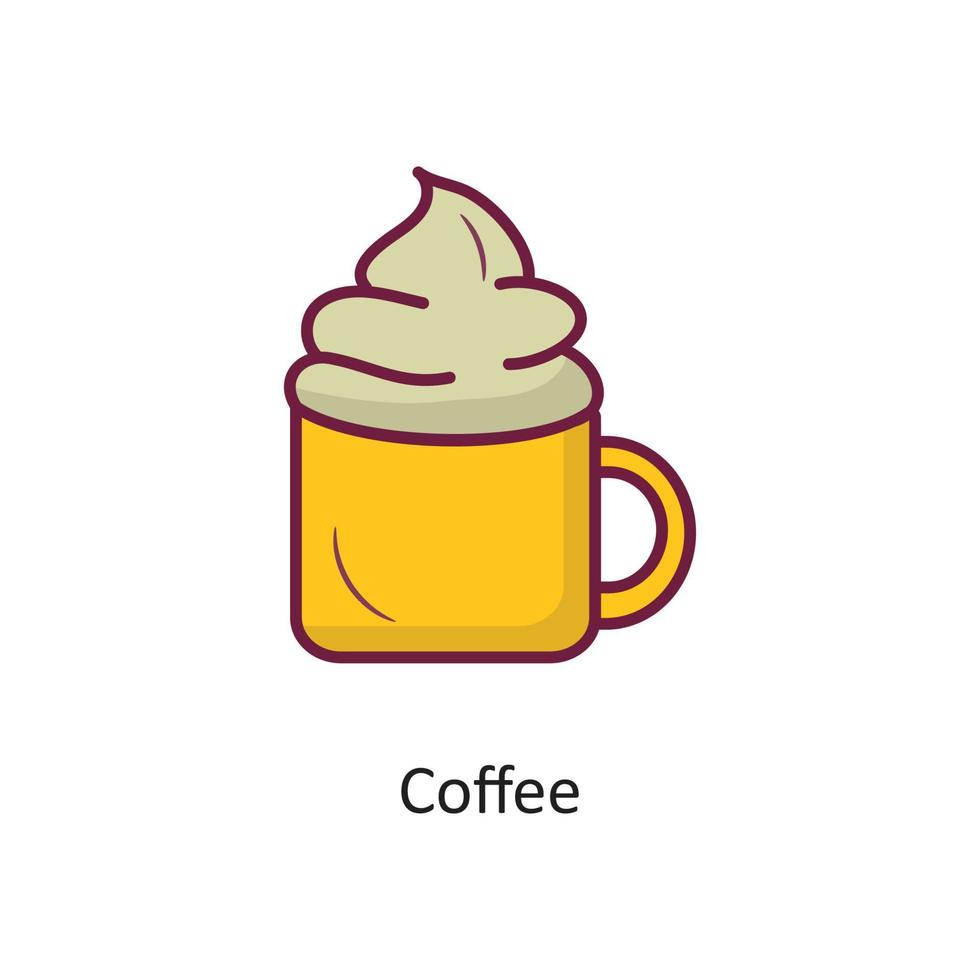 koffie vector gevulde schets icoon ontwerp illustratie. vakantie symbool Aan wit achtergrond eps 10 het dossier