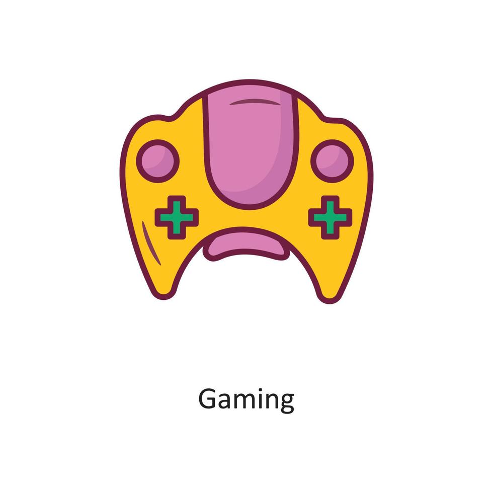 gaming vector gevulde schets icoon ontwerp illustratie. gaming symbool Aan wit achtergrond eps 10 het dossier