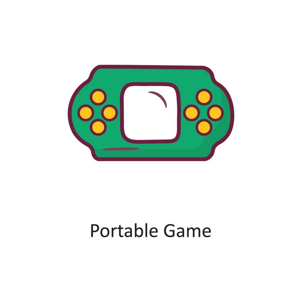 portable spel vector gevulde schets icoon ontwerp illustratie. gaming symbool Aan wit achtergrond eps 10 het dossier