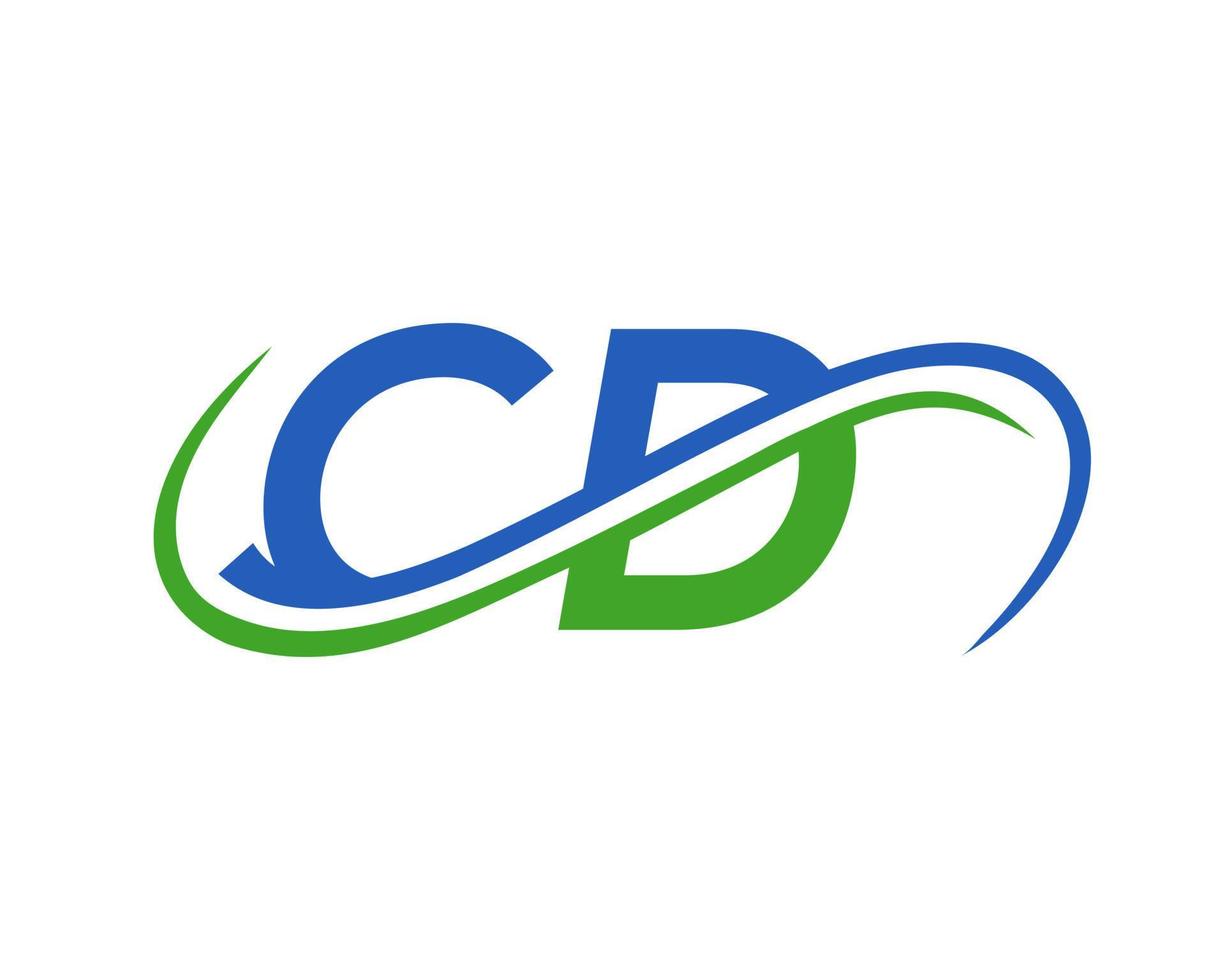 brief CD logo ontwerp voor financieel, ontwikkeling, investering, echt landgoed en beheer bedrijf vector sjabloon