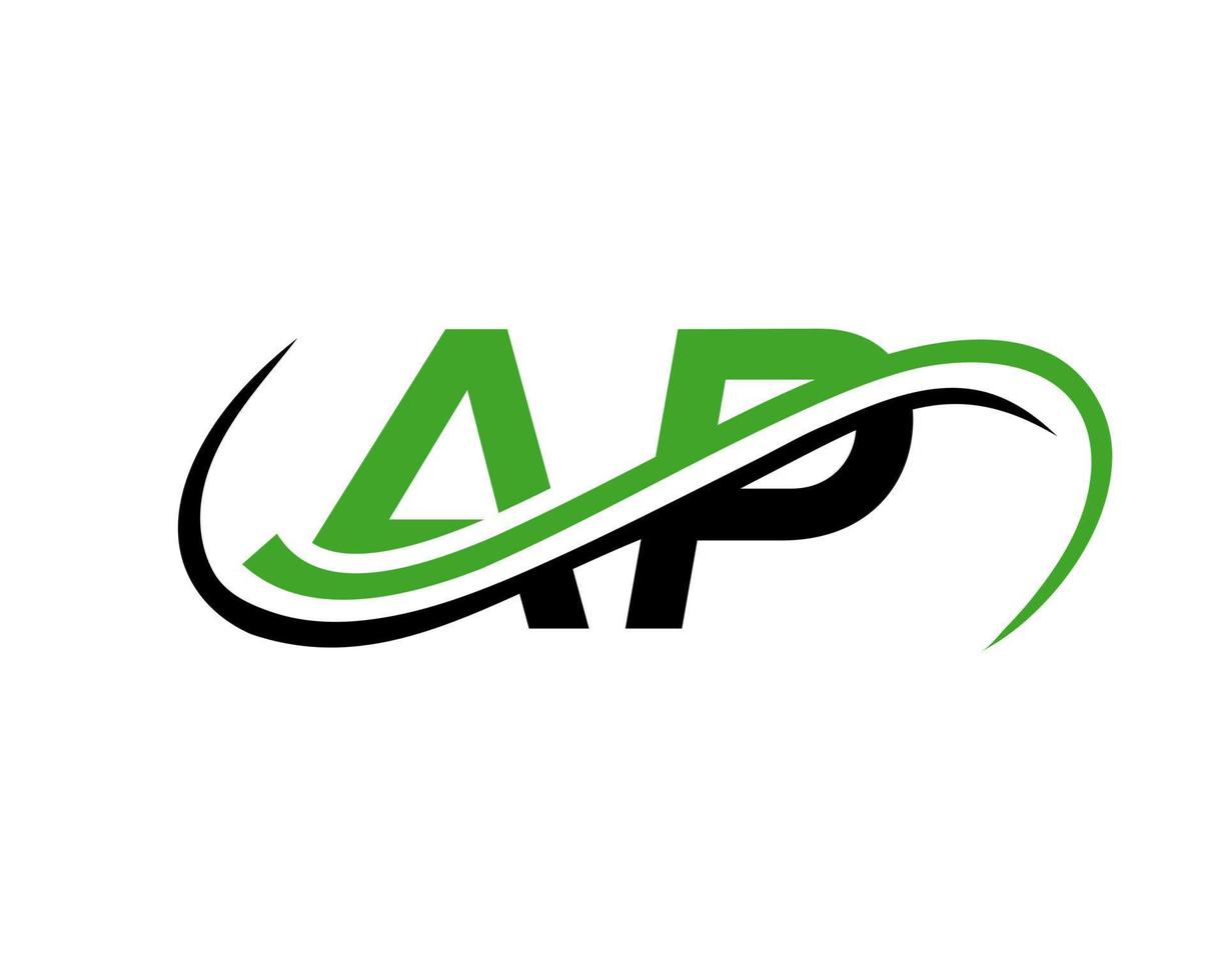 brief ap logo ontwerp voor financieel, ontwikkeling, investering, echt landgoed en beheer bedrijf vector sjabloon