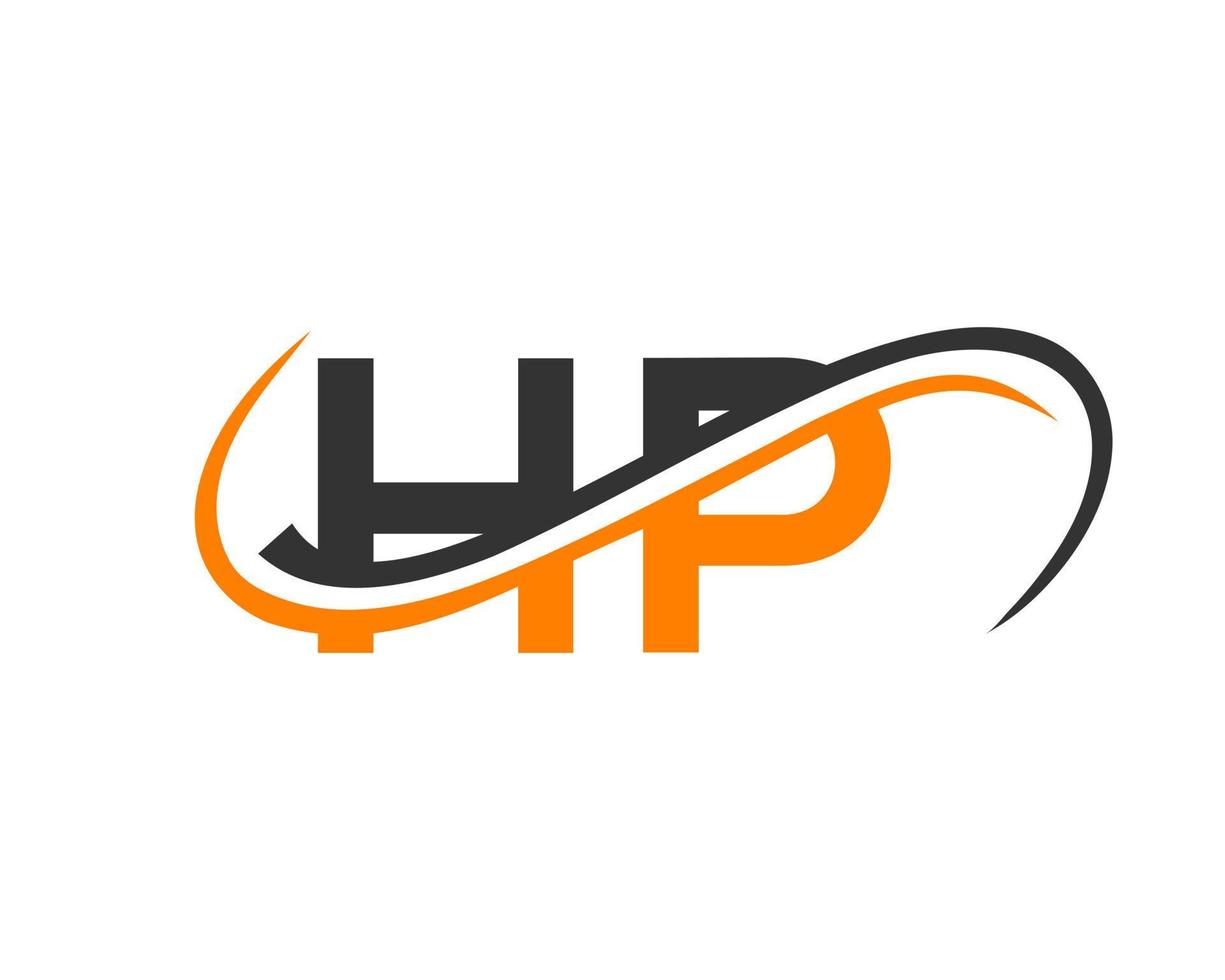 brief hp logo ontwerp voor financieel, ontwikkeling, investering, echt landgoed en beheer bedrijf vector sjabloon
