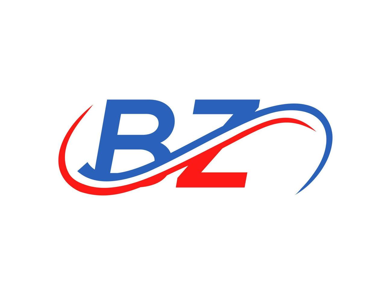 brief bz logo ontwerp voor financieel, ontwikkeling, investering, echt landgoed en beheer bedrijf vector sjabloon