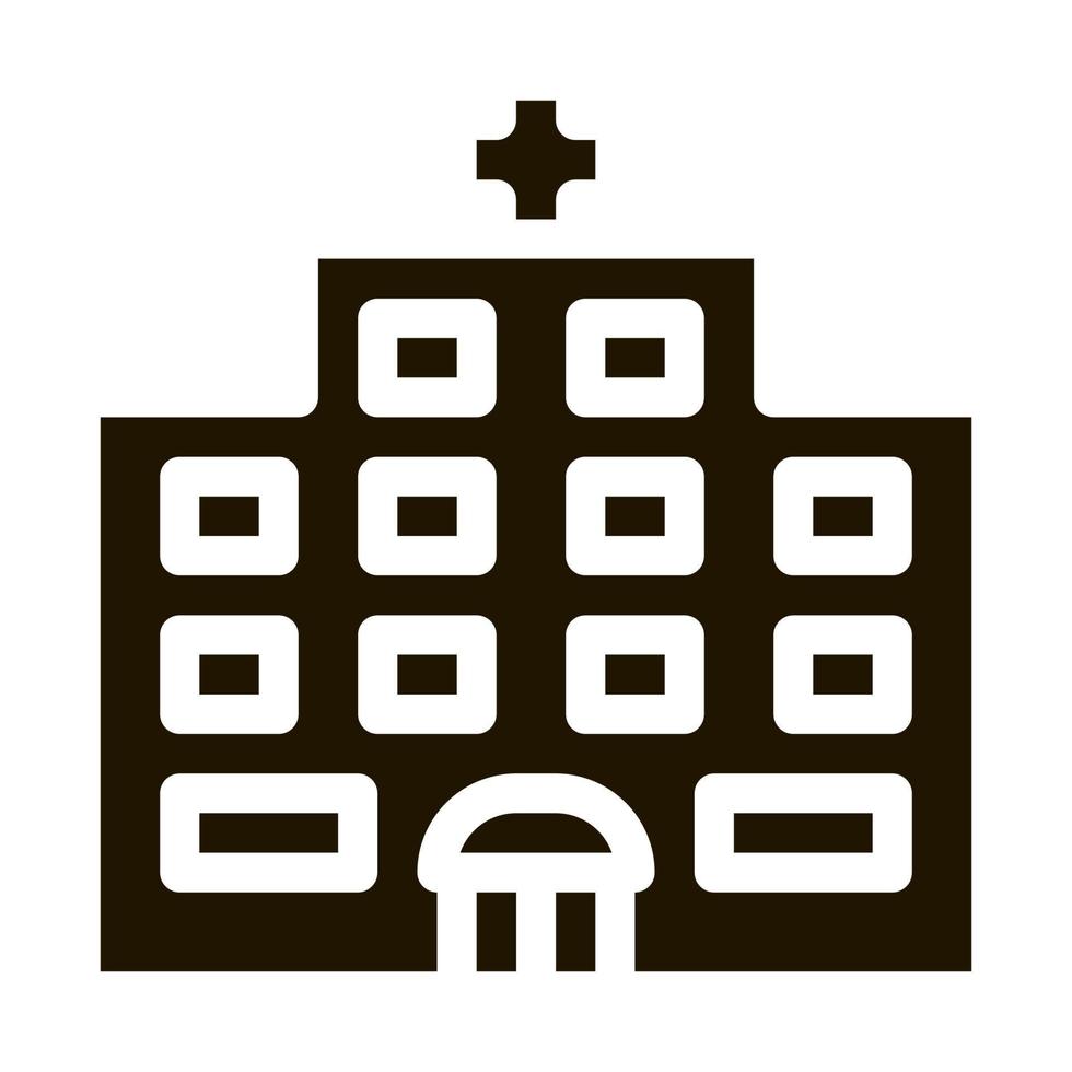 ziekenhuis gebouw icoon vector glyph illustratie
