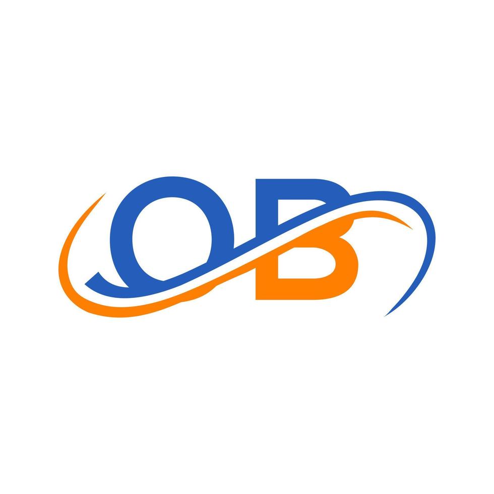 brief ob logo ontwerp voor financieel, ontwikkeling, investering, echt landgoed en beheer bedrijf vector sjabloon