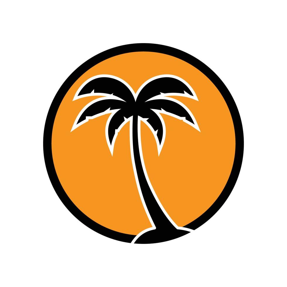 palmboom zomer logo sjabloon vectorillustratie vector