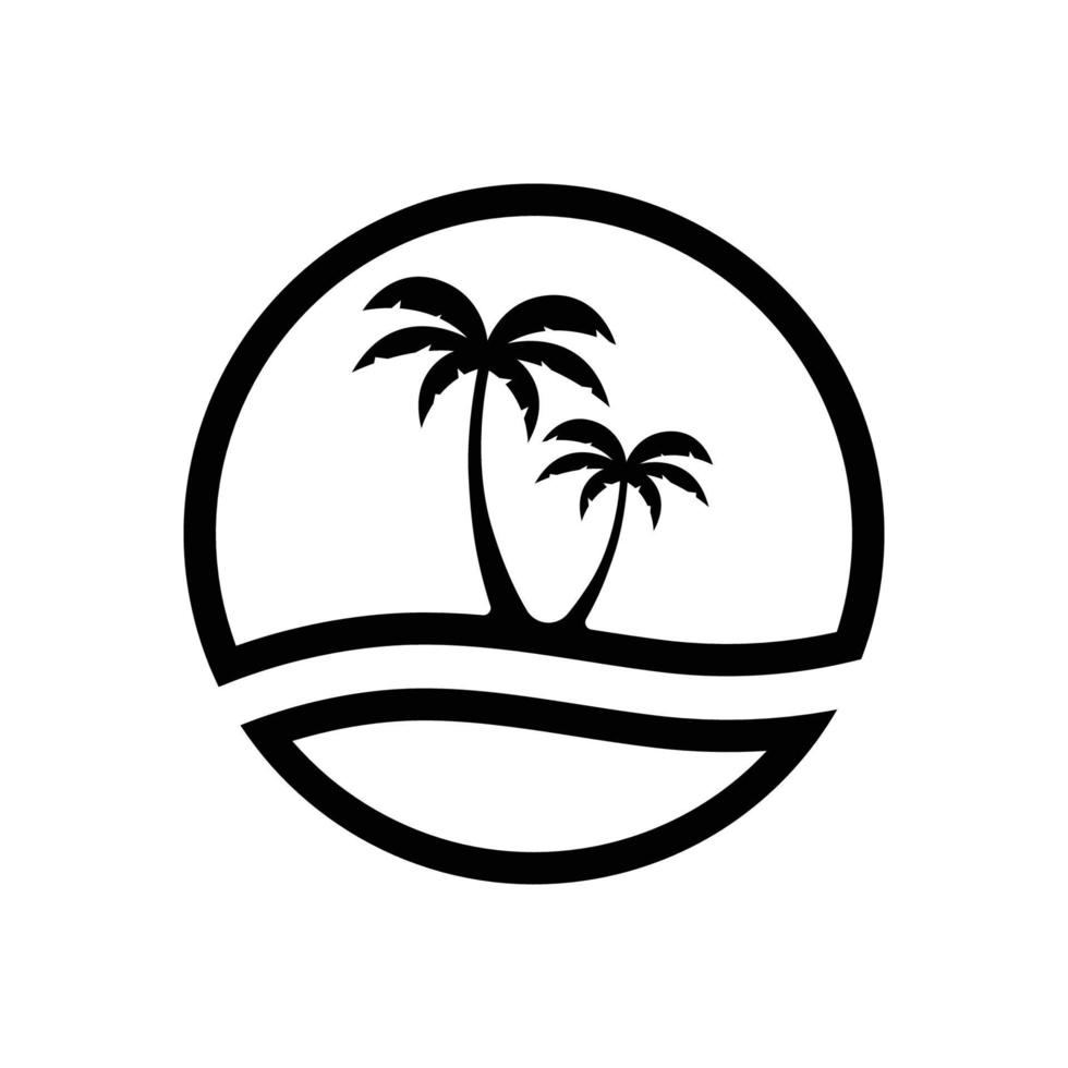 palmboom zomer logo sjabloon vectorillustratie vector