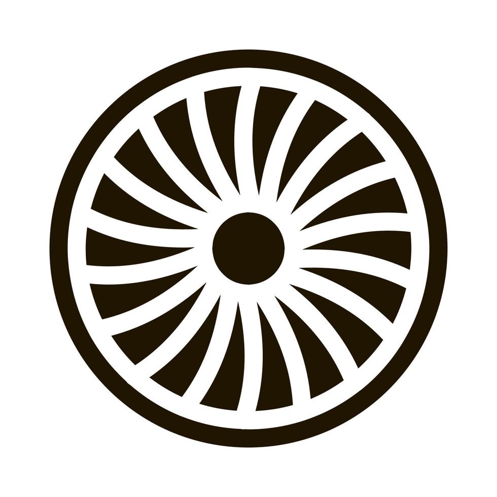 turbine motor icoon vector glyph illustratie