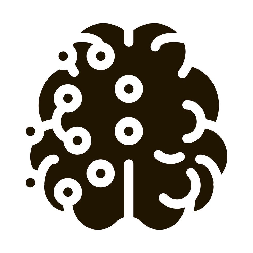 hersenen points icoon vector glyph illustratie