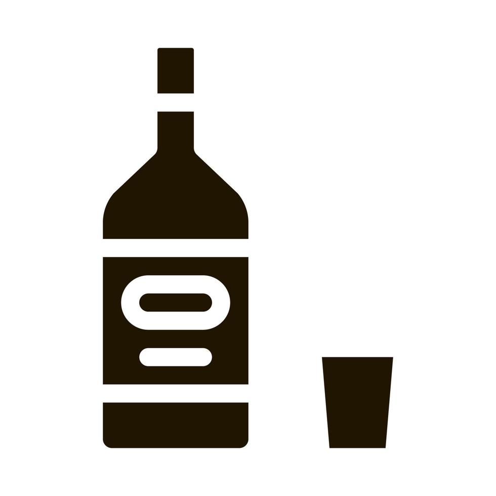 alcohol fles icoon vector glyph illustratie