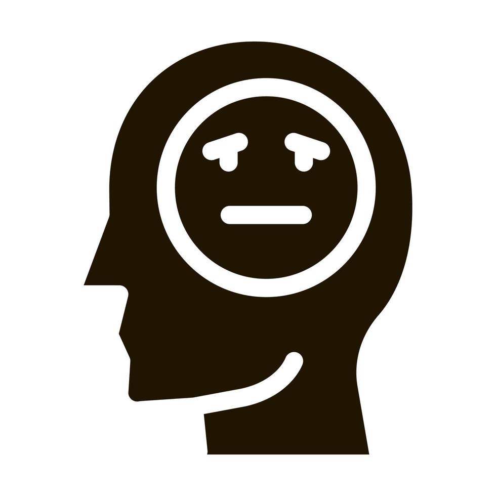 Mens melancholie smiley icoon illustratie vector