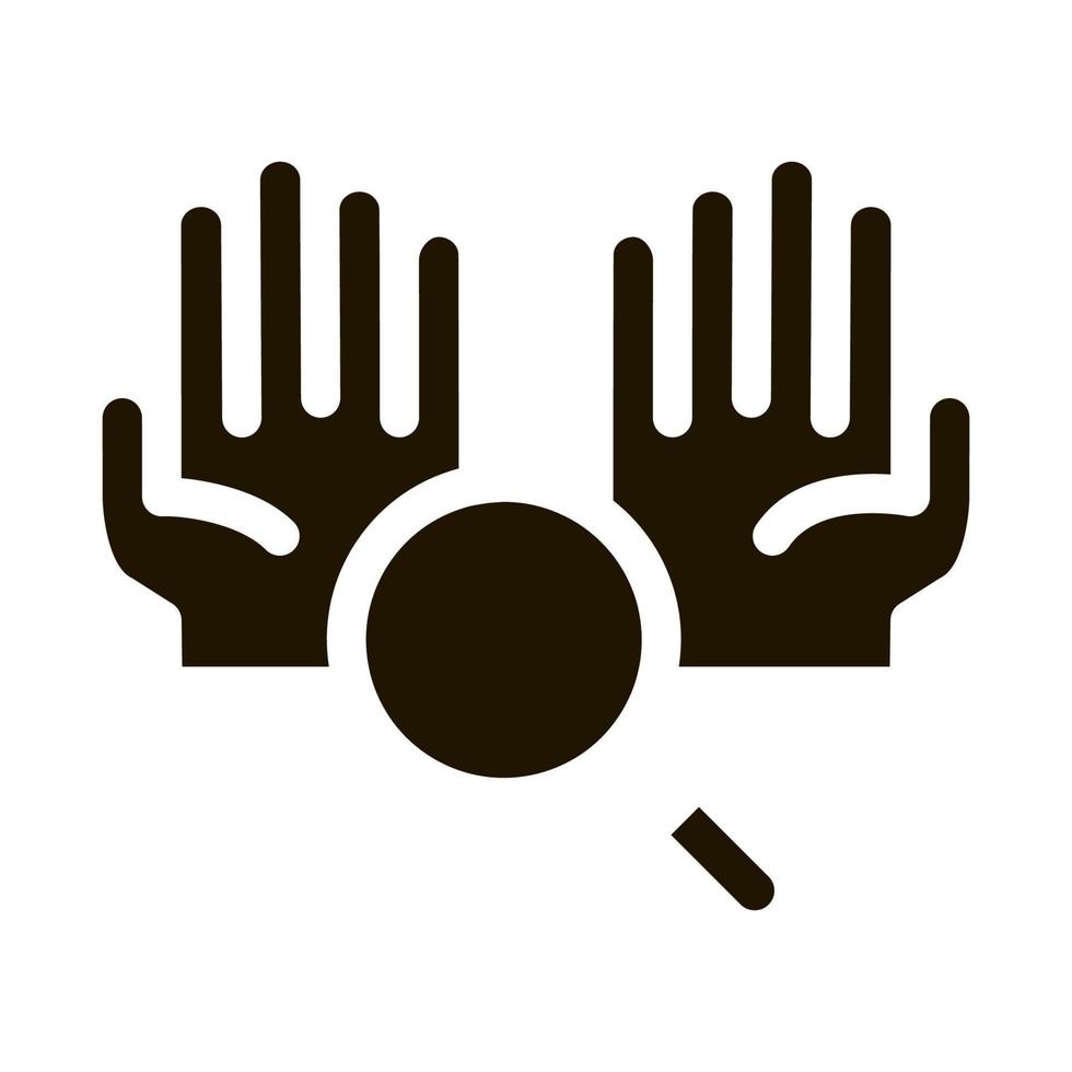 handen en vergrootglas icoon illustratie vector