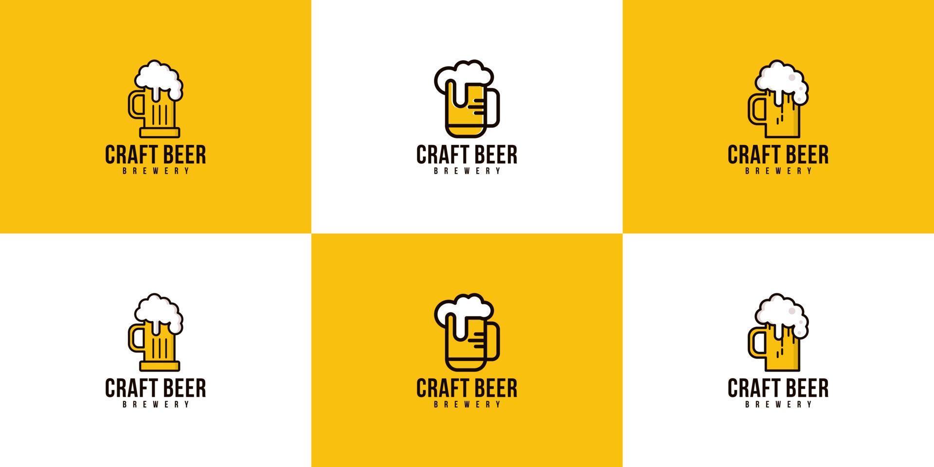 een verzameling van ambacht bier logo's, en bier brouwerijen voor drank bedrijven vector